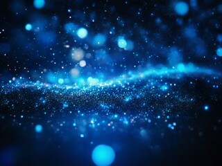 blue glow particle abstract bokeh background