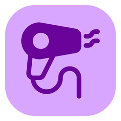 Editable hair dryer vector icon. Barbershop, lifestyle, grooming. Part of a big icon set family. Perfect for web and app interfaces, presentations, infographics, etc