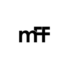 Obraz premium mff initial letter monogram logo design