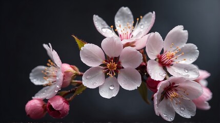 cherry blossom Flower Wallpaper. cherry blossom wallpaper with blur background. Pink Flower wallpaper. cherry blossom flower background.