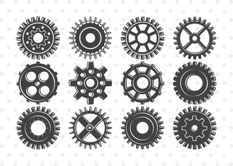 Gears SVG, Gears Clipart, Metal Gears Svg, Machine Gear Svg, Cogs and Gears Svg, Cog Wheels Svg, Steampunk Cog Gear Svg, Gears Bundle
