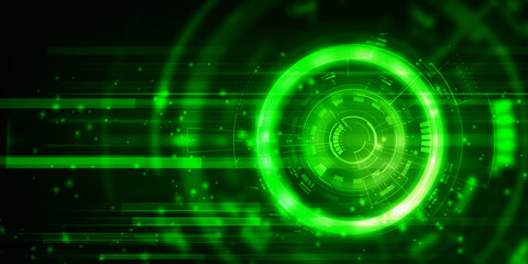 2d illustration Abstract futuristic electronic circuit technology background