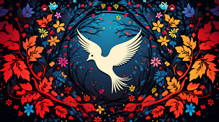 Naklejka premium PEACE CONCEPT ILLUSTRATION