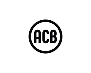 ACB logo design vector template