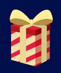 Vector hand drawn new year gift