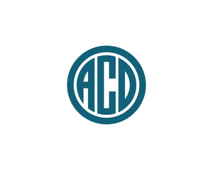 ACD logo design vector template