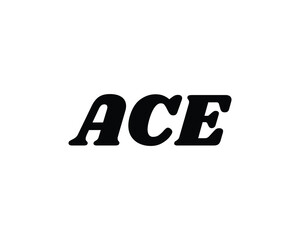 ACE logo design vector template