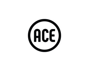 ACE logo design vector template