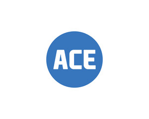 ACE logo design vector template