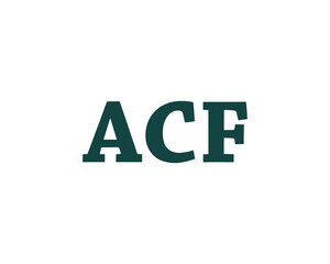 ACF logo design vector template