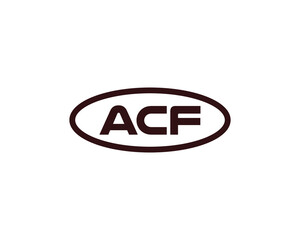 ACF logo design vector template