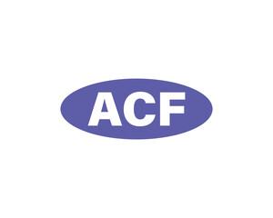 ACF logo design vector template