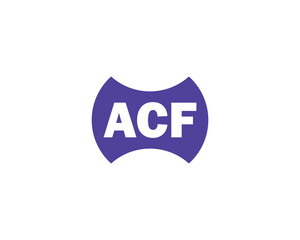 ACF logo design vector template