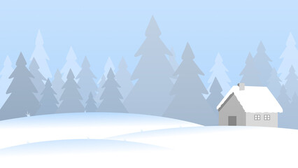 HD snowy forest scene background