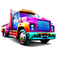 neon clipart truck  PNG file hight resolusi 300 DPI 3600x3600 pixels