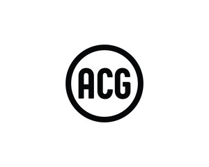 ACG logo design vector template