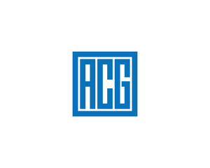 ACG logo design vector template