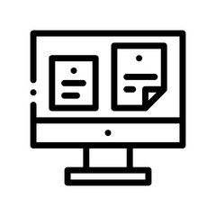 Fototapeta premium notes line icon