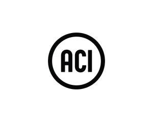 ACI logo design vector template