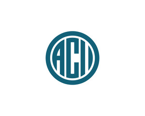 ACI logo design vector template