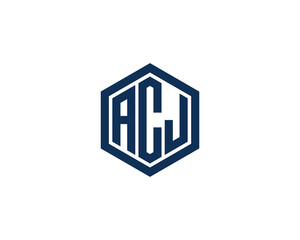 ACJ logo design vector template