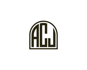 ACJ logo design vector template
