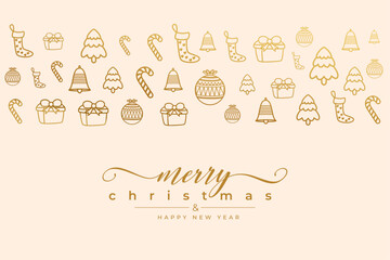 decorative merry christmas winter season element background design