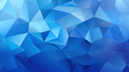 Obraz premium Abstract blue delaunay voronoi trianglify background