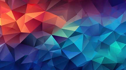 Abstract colorful delaunay voronoi trianglify background