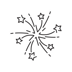 Christmas star line icon or logo style. High quality sign and symbol on a white background. Happy New Year vector outline pictogram for infographic