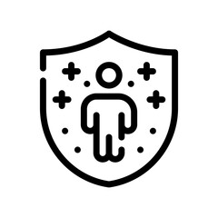 inmune system line icon