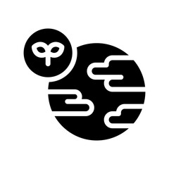 save the world glyph icon