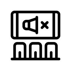 silent movie line icon