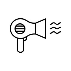 Hair dryer icon. outline icon