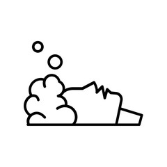 Hair washing icon. outline icon