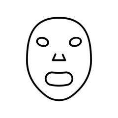 Face mask icon. outline icon