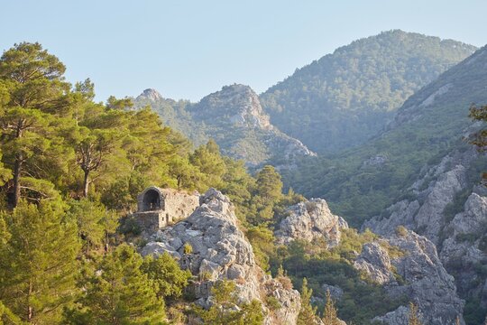 The ruins and beaches of Olympos in Antalya Province, Turkey