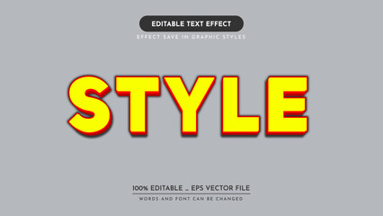style editable text effect style. text effect vector illustration