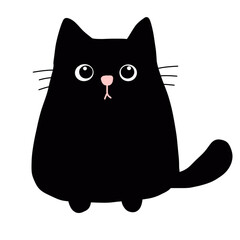 Cartoon black cat 