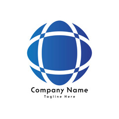 Fototapeta premium Globe logo design icon vector