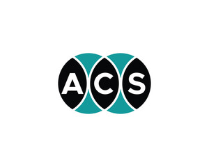 ACS logo design vector template