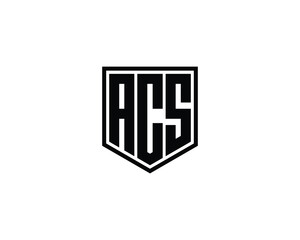 ACS logo design vector template