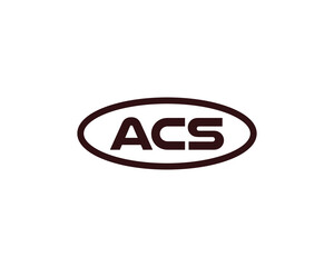 ACS logo design vector template