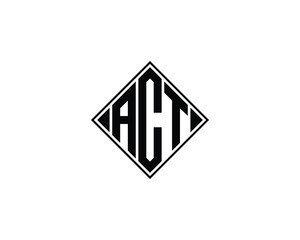 ACT logo design vector template