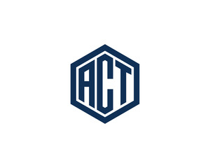 ACT logo design vector template