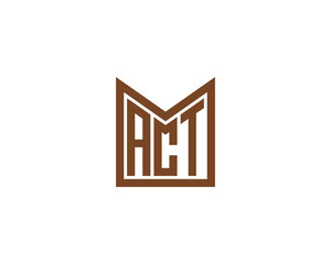 ACT logo design vector template