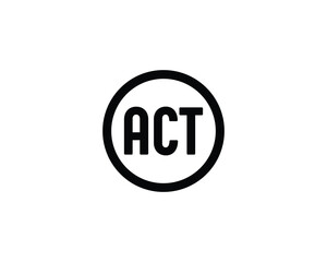 ACT logo design vector template