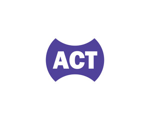 ACT logo design vector template
