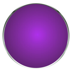 Digital png illustration of purple circle with silver frame on transparent background