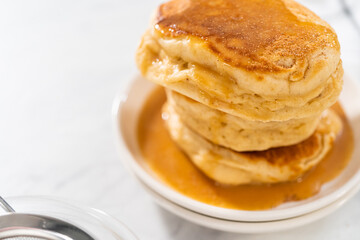 Eggnog pancakes